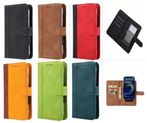 Universelle Leder-Geldbörsenhüllen für iPhone 13 Pro Max 12 11 Samsung S21 S22 Xiaomi Huawei 4,0 bis 7,0 Zoll Handyhülle Kartensteckplätze Flip Stand Cover