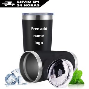 Bicchieri da birra termici personalizzati da 20 OZ Bicchieri da birra isolati sotto vuoto in acciaio inossidabile con coperchio Bottiglia d'acqua per tazza da caffè per auto 220704