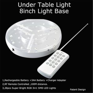 Parti Dekorasyon Parçası/Lot Şarj Edilebilir 8 inç Centerpiece LED Işık, Adapterparty Partyparty ile Masa Dekorasyonları Altında