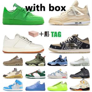 with box original casual shoes jumpman men women High luxury designer off white cactus jack sail mca mocha black muslin fragment fly knit trainers sneakers
