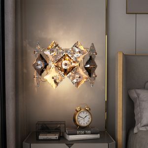 Wall Lamps Crystal Wall Sconces Modern Bedroom Home Decoration Light Gold LED Living Room Corridor Hotel Kitchen Hanging Lamp