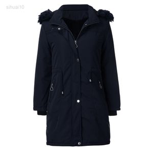 Für Winter 2022 Mode Schwarz Grün Gepolsterte Frauen Zip Up Jacke Samt Mit Kapuze Design Weibliche Parka Winddicht Warme Jacke 2XL l220725