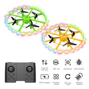 2022 NEW M18 MINI DRONE UFO HAND SENSING FLAYA BALL SIMULATORATORS 360°キッズギフト用光付きの回転玩具RC Quadcopterドローンおもちゃ