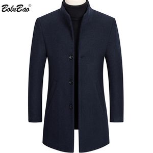 BOLUBAO Brand New Men Wool Coat Men s Solid Color Casual Slim Fit Overcoat Winter Comfortable Fashion Wool Blends Coats Male LJ201106