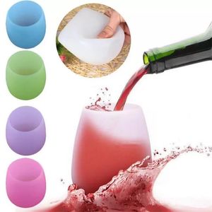 Fornire le necessità quotidiane bicchiere da vino rosso con i piedi alti, bicchiere da vino in silicone anticaduta, posto speciale per bar da campeggio