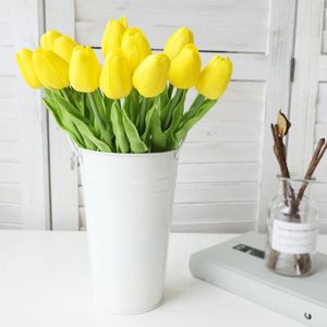 Decorative Flowers & Wreaths 10pcs Artificial Tulips DIY Pography Prop Bouquet Real Touch Fake Flower For Wedding Home Table Decoration