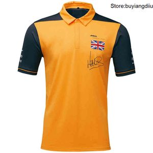 2021 시즌 F1 티셔츠 모터 스포츠 자동차 팬 레이싱 팀 폴로 짧은 슬리브 셔츠 의류