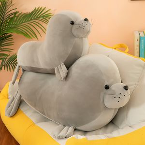 Ny liggande modellsimulering Sea Lion Pillow Plush Toy Cartoon Cute Sea Animal Doll Girl Birthday Gift Dolls