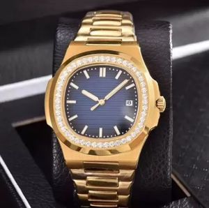 Titta på Designer Watches Men's Gold Diamond Fashion rostfritt stål Sapphire Men's Watch