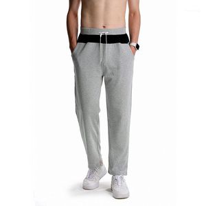 Calça masculina s-3xl algodão mistura de corrida de jovens com cordão de gradelia elástica colorida de rua lisa calça calça calças de calças