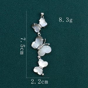 Pendant Necklaces High Quality Black Shell Butterfly Long Mother Of Pearl MOP Elegant Necklace Party Dress Woman Jewelry Accessories GiftPen