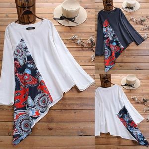 Women's Blouses & Shirts Womens V Neck Plus O-Neck Women Tops Size Patchwork Blouse Long Casual Sleeve Button Vintage Active Wear T For Wome