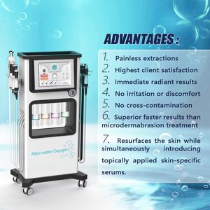 Alice Hydra-Oxygen JetPeel Dermabrasion Machine: 9-Handle, Super Water Bubble Solution, Deep Cleansing, Facial Texture Improvement.