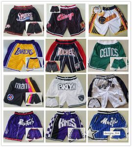 Fan Pop achat en gros de Just Don NBA ATEAM MAN BASKETBALS Shorts sportifs décontractés Pantalon pop han