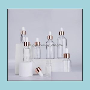 Imballaggio Bottiglie Ufficio Scuola Affari Industriale Commercio all'ingrosso Siero trasparente Contagocce in vetro 5 ml 10 ml 15 ml 2 Dhr5D