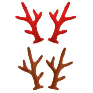 Parti Dekorasyon 5/10 Pair Kırmızı Kahverengi Boynuz Headdress Geyik Boynuz Ağacı Dalları DIY Kafa Aksesuarları Noel Hediyesi Cosplay Poprops Dekor