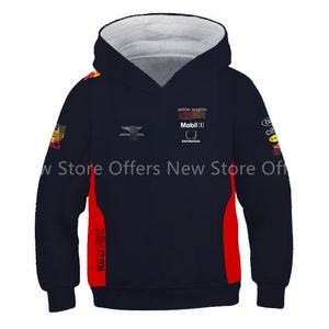 2022 F1 Racing de equipes masculinas e femininas Meninas para garotas que vendem quente Motocicleta ao ar livre Red Sports Sports Sports Sports Winter Kids Bull Jersey NOVO