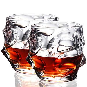 UPORS 350ML Whiskey Glass Unique Elegant Scotch Glasses Liquor Tumbler Crystal Whisky Glass for Home Party Wedding Glasses Gift Y200106