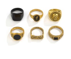 band rings Top Geometrische Kristall Einfache Persönlichkeit Mode Trendy Legierung Retro Ring Set Männer