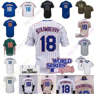 Darryl Strawberry Jersey Vintage 1986 WS Patch Home Away Pinstripe Blue Green White Grey Black All Ed