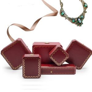 Schmuck-Ehering-Box, luxuriöse Schmuck-Geschenkverpackung, Organizer, Halskette, Ohrring-Halter, achteckiges Armband-Paket 220617