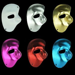 wholesale Party Phantom of the Opera Mens Half Face Mardi Gras Masquerade Mask Xmas Halloween Venetian Grand Event Costume Right Face Masks Adults DH774