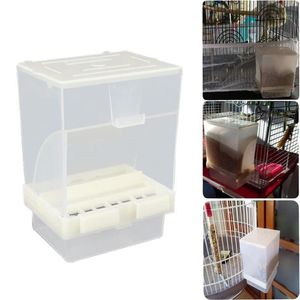 Andra fågelförsörjningar frö matare för bur papegoja automatiska fodersystem akrylmatmatning station container x12x7 cm