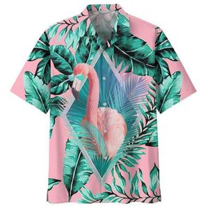 Camisas casuais masculinas Camisa havaiana Homem Hip Hop StreetWear