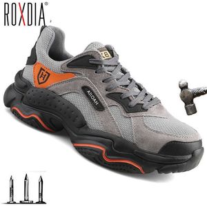 Släpp män och kvinnor säkerhetsskor arbete sneakers stål tå cap mode casual male sko plus size roxdia märke rxm228 210624