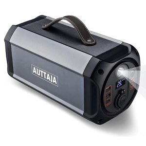 AUTTAJA 500WH 135000mAh Kraftwerk Tragbare Stromgeneratorversorgung mit LED-Taschenlampe Strom Notstromversorgung für Ausflüge, Reisen, Camping