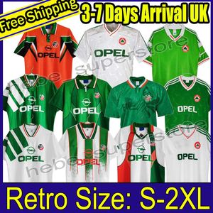 Yeşil Beyaz Futbol Forması toptan satış-İrlanda Retro Futbol Formaları Top Tayland Vintage Futbol Gömlek Kuzey Milli Takımı Dünya Kupası Yeşil Beyaz