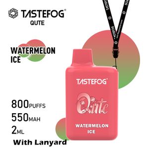 QK New e Cig 800 Puffs Sigaretta monouso Vape Box più 550mAh Batteria Bar Cartuccia Preriempita Vaporizzatore Vapor Vapes Tastefog All'ingrosso della fabbrica