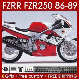 Kit de corpo para yamaha fzr250 fzr 250 r rr fzr250r 1986 1987 1988 1989 1989 Bodywork FZR-250 86-89 142NO.52 RED BLK FZRR FZR 250R 250RR FZR-250R FZR250RR 86 87 89 89 Fairing