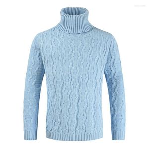 Erkek Sweaters 2022 BUTLENECK MAVİ GRİ Uzun Kollu Sonbahar Kış Kükürme Örme O-Neck Harajuku S-3XL