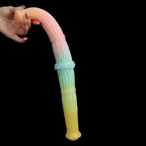 NXY DILDOS Yeni Sıvı Silikon Çift Başlı Penis Uzun Kadın Anal Plug Masaj Cilt Yanlış Yetişkin Mastürbasyon Aletleri 0316