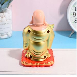 Decorazioni interne Ornamenti per auto Statua di Buddha in polvere solare Flip Flap Pot Altalena Giocattolo Home Office OrnamentInterno