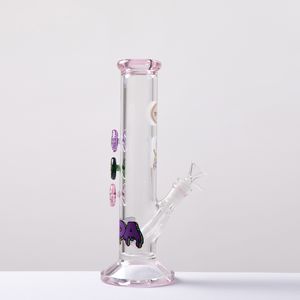 Hookahs bongs gravitation bong tre-knapps tjock glas lampblack borr press skum is catcher och 7 mm tjockt material rör 11,6 tum hög fabrik direkt