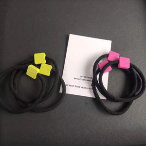 كلاسيكي أكريليك بلوك C elasitc Band Fashion Hairtie Classic Hairrope Party Gift Hair Rope Rope مع بطاقة ورقية