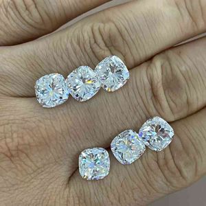 Mosangnai d vvs1 65x65mm 1 karat almofada corte ceia branco moissanite diamond solto pedras preciosas