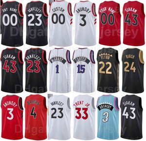 Screen Printed Basketball Vince Carter Jerseys 15 Tracy McGrady 1 Goran Dragic 7 Khem Birch 24 Precious Achiuwa 5 Malachi Flynn 22 Gary