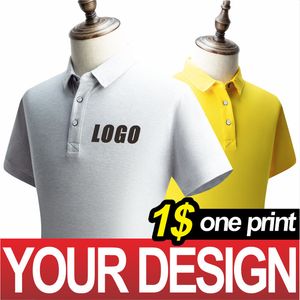 Camisa polo de negócios personalizada bordada/impressão de imagens roupas profissionais masculinas e femininas top personalizado 220608