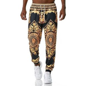 Luxo Royal Men Rankgers Sweatpante 3D Floral Print Troushers Calças de corrida homens Homem casual Hip Hop Streetwear Sports calças masculino xxl 201109