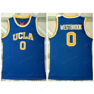 Nikivip 2021 Russell 0 Westbrook UCLA Bruins College Maglia da basket All Stitched Blue Top Quality Taglia S-2XL