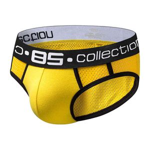 Orlvs Mäns Briefs Underkläder Män Sexig Jockstrap Pouch Cuecas Man Bombine Panties Thongs Mesh Underbyxor Gay Slip Homme Srting G220419