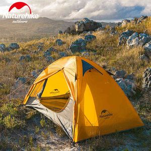 Naturehike 2 People Ultralight 20D Camping Tent Outdoor Cycling Trekking Hiking Backpacking Tents Waterproof PU4000 Green Orange H220419