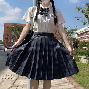 セーラーユニフォームミニ女性学校セクシーな韓国の格子縞のハイウエストハラジュクカワイイスカートプラスサイズパステルキルトレディーススクールガールスカート