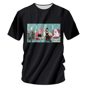 Anime Spy X Família Camiseta Homens Verão Manga Imprimir Tamanho Grande Spy X Família Roupas Design Cosplay Jersey O Ncek Tshirt Drop Ship 220623