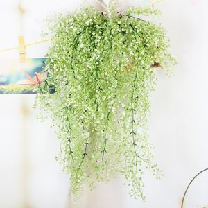Dekorativa blommor kransar wisteria vinrankor konstgjorda siden garland båge bröllop dekoration hem trädgård hängande växt vägg dekorekorativ