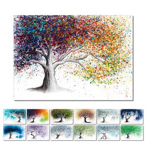 Abstract Tree Oil Painting on Canvas Posters and Prints Wall Art Picture for Living Room Home Decoratioin