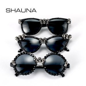 Shauna Gothic Skull Sunglasses Halloween Christmas Cat Eye Crystal Punk Sun okulary 220629